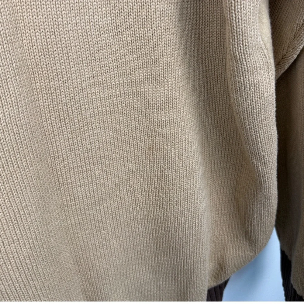 LRG Lion Rock Full Zip Sweater Mens 4XL Tan Brown Wool Blend Streetwear Jacket‎